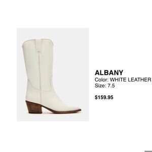 STEVE MADDEN ALBANY WHITE LEATHER Color: WHITE LEATHER  Size: 7.5